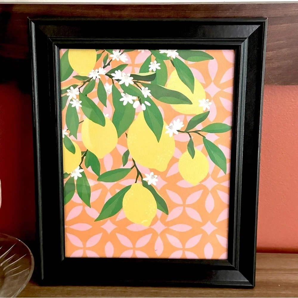 Squeeze the Day Lemon Canvas Art Print Framed Mediterranean Italy Art Coastal